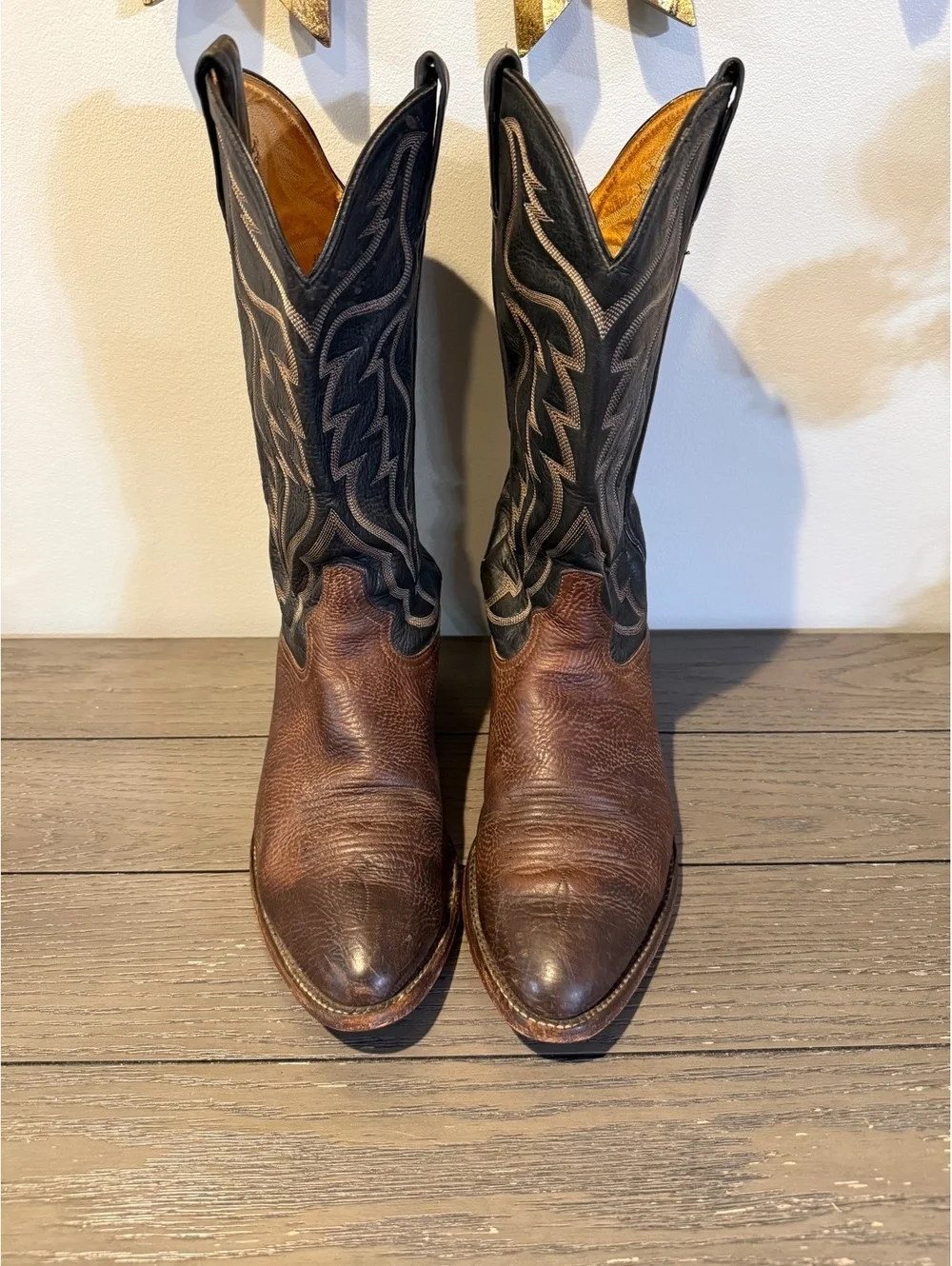 Western Leather Cowboy Boots Size 10